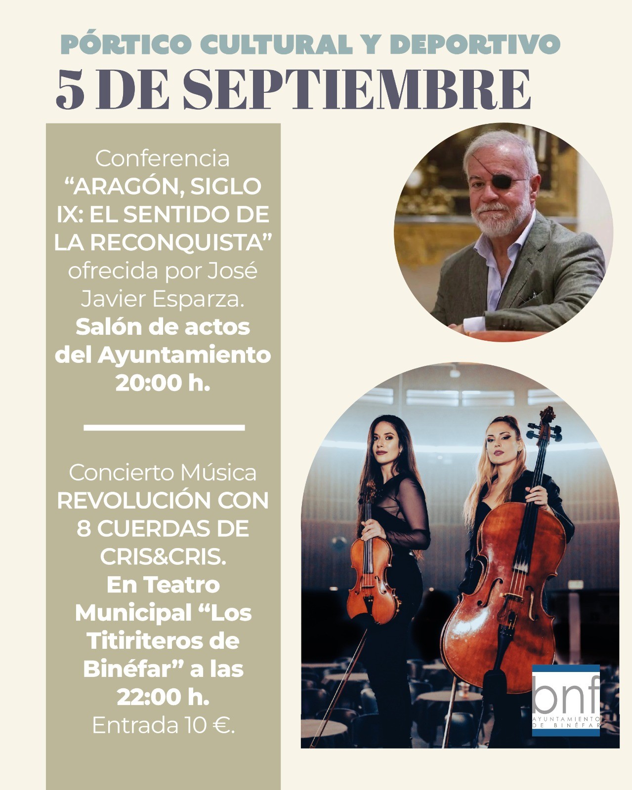 Conferencia de José Javier Esparza y concierto de Cris & Cris