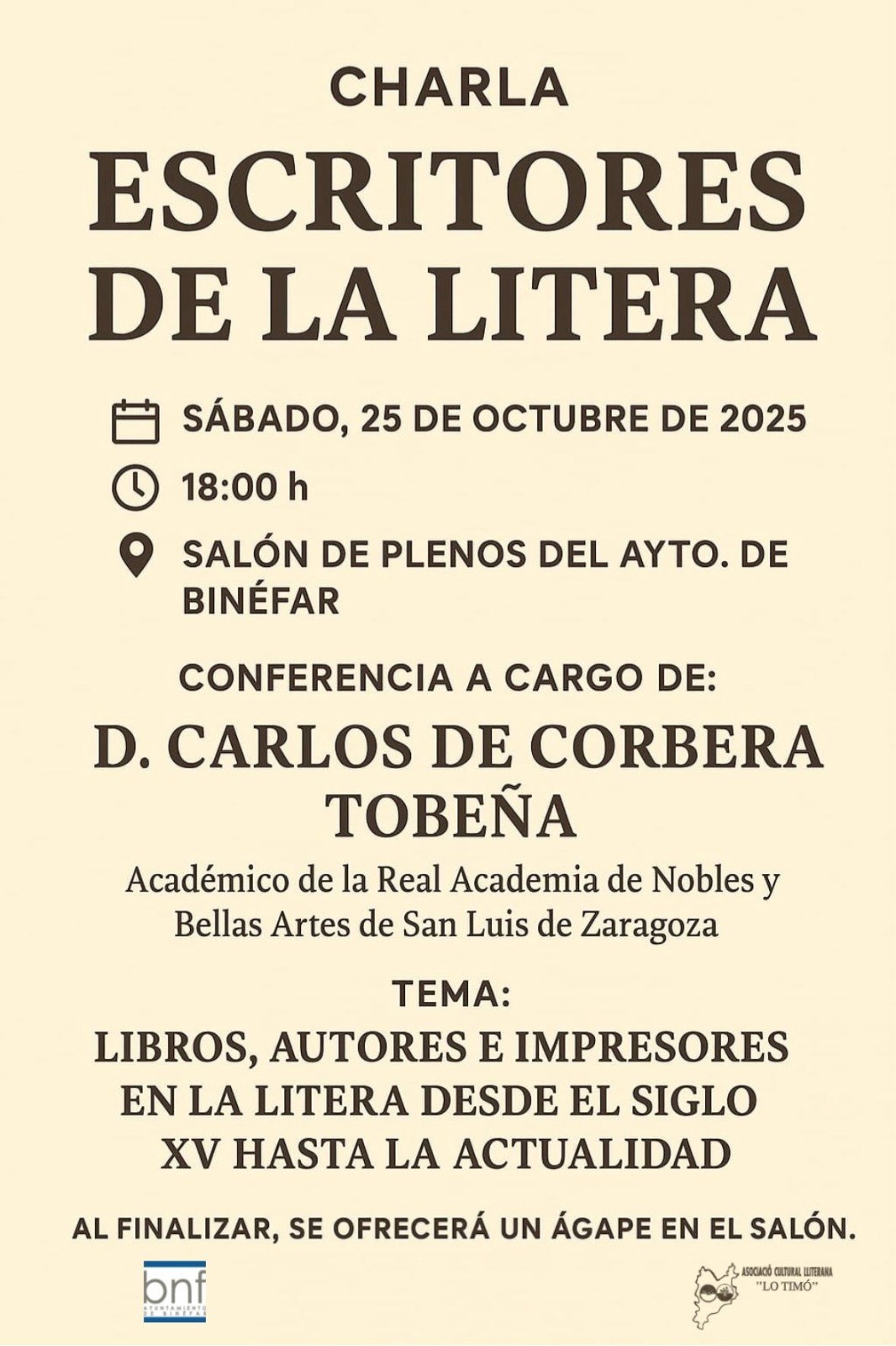 Charla escritores de La Litera