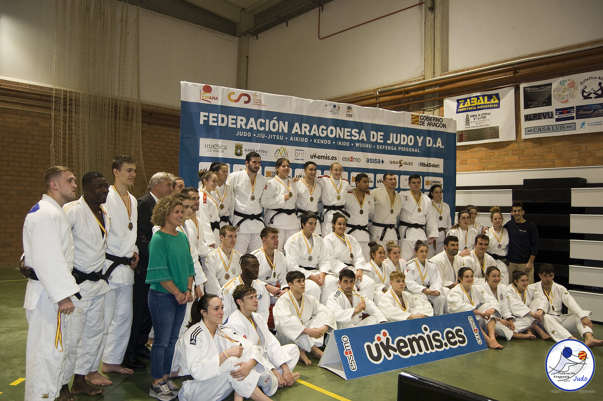 Más de 500 judokas participan en Binéfar en la Copa España Junior, en el entrenamiento de la Federación y en el Campeonato Provincial