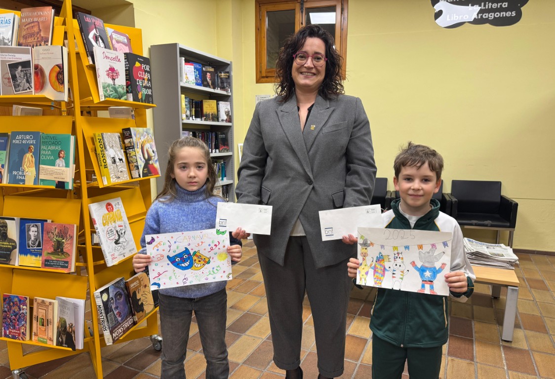 Entrega de premios del concurso escolar de dibujo sobre Carnaval de Binéfar