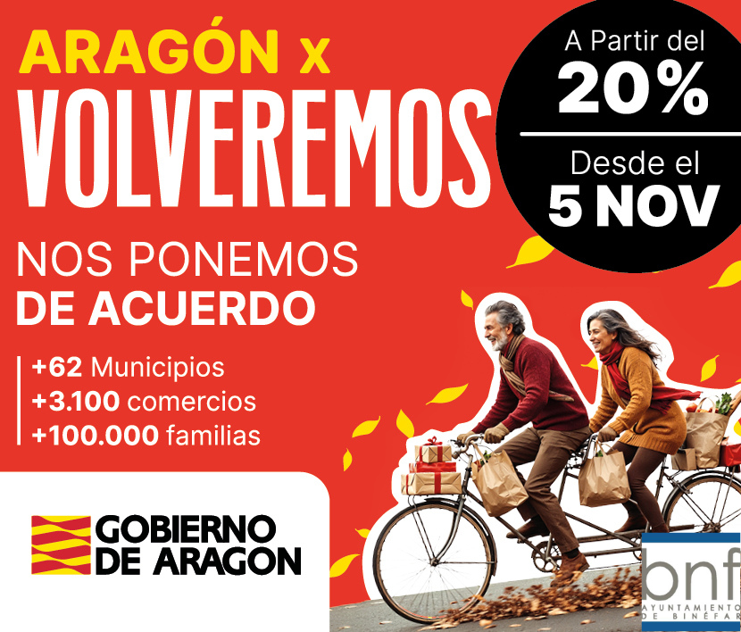 El Ayuntamiento de Binéfar se suma a la nueva campaña de Volveremos ‘Black Friday – Navidad’