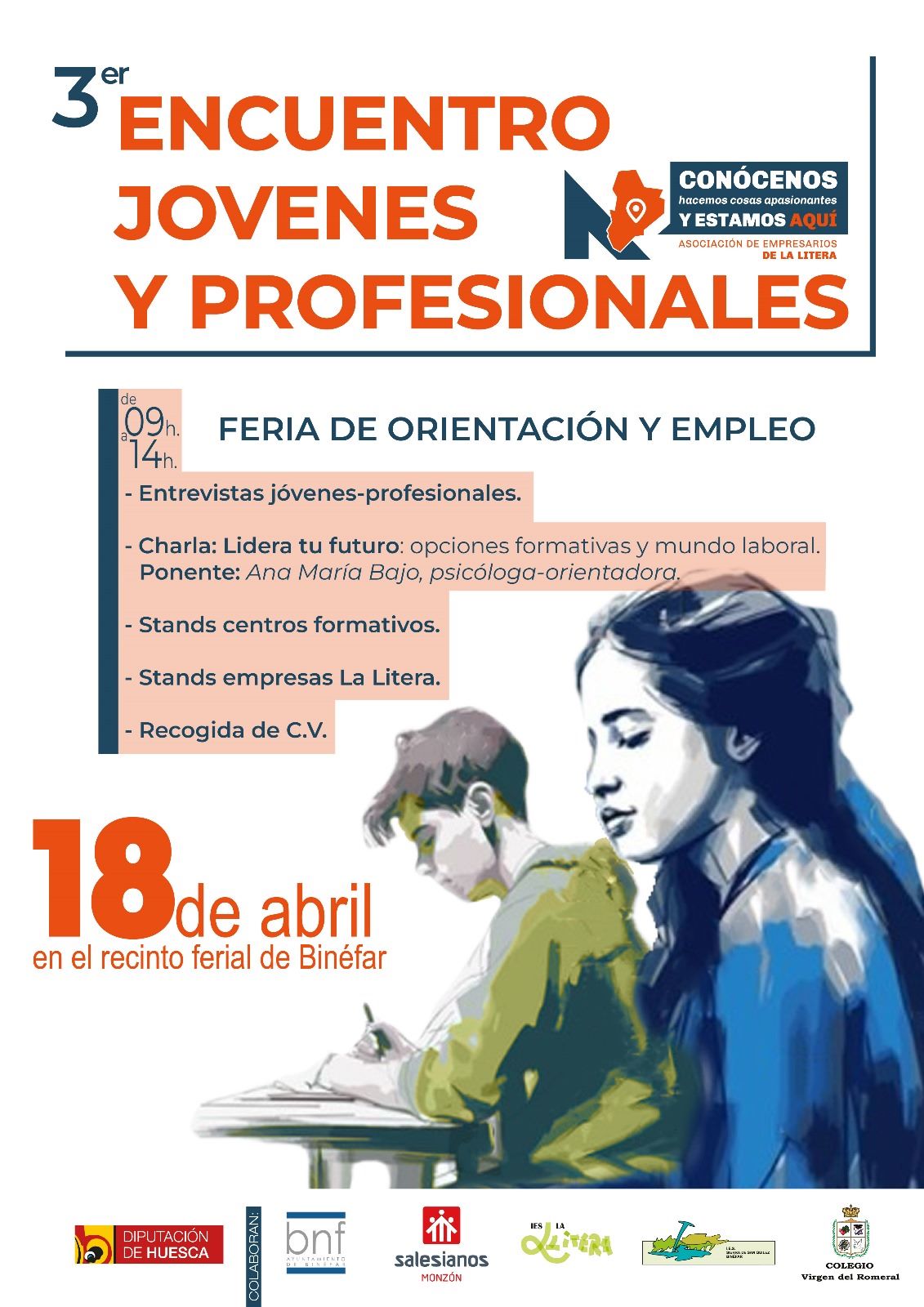 Binéfar reúne a estudiantes, docentes y  empresarios en la III Feria de Orientación y Empleo