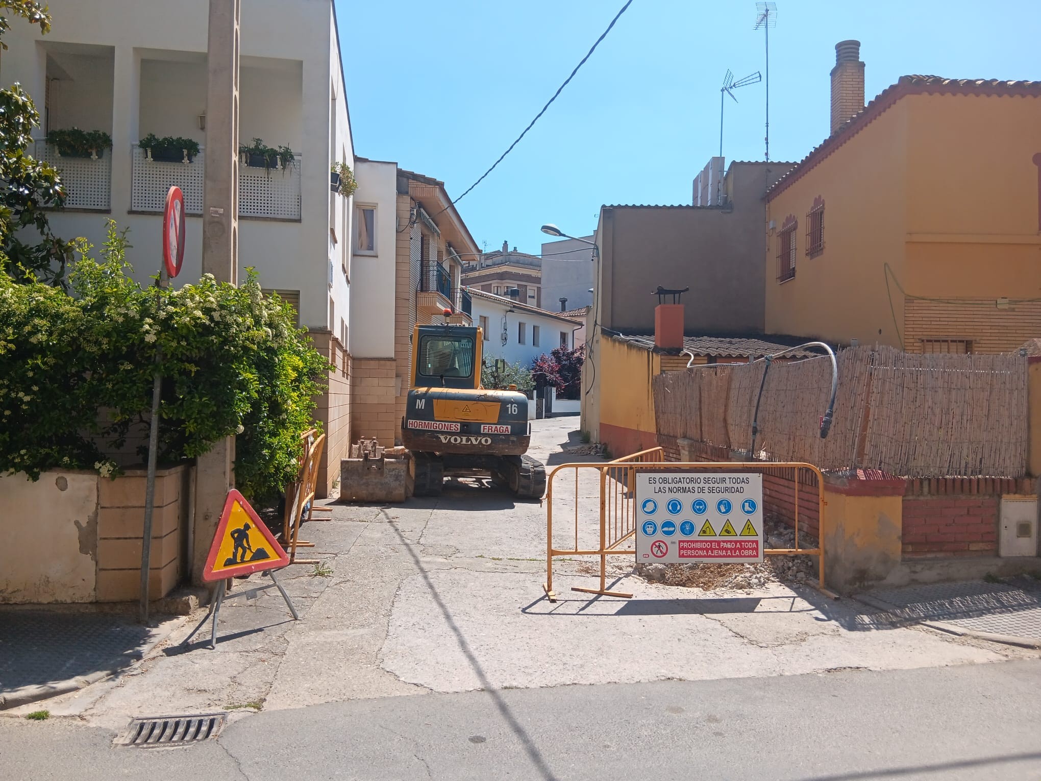 El Ayuntamiento de Binéfar renueva las calles Centro y Oriente