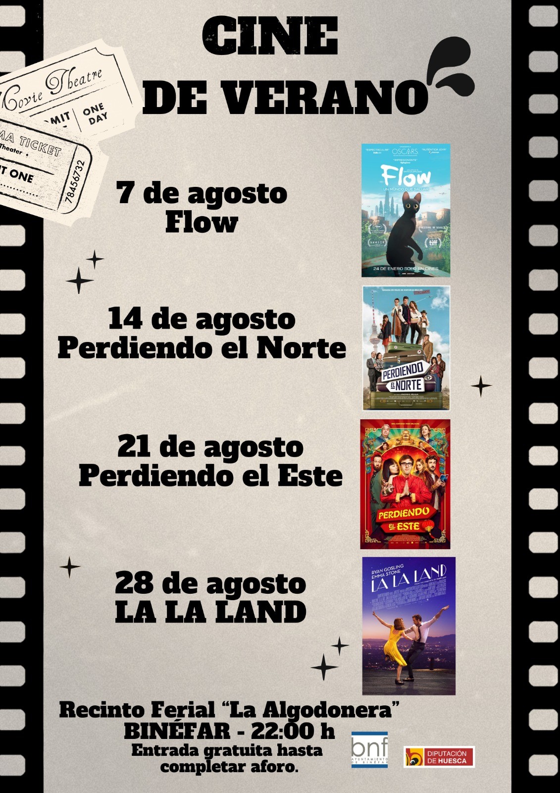 Binéfar organiza un ciclo de cine familiar y gratuito en el recinto ferial de La Algodonera