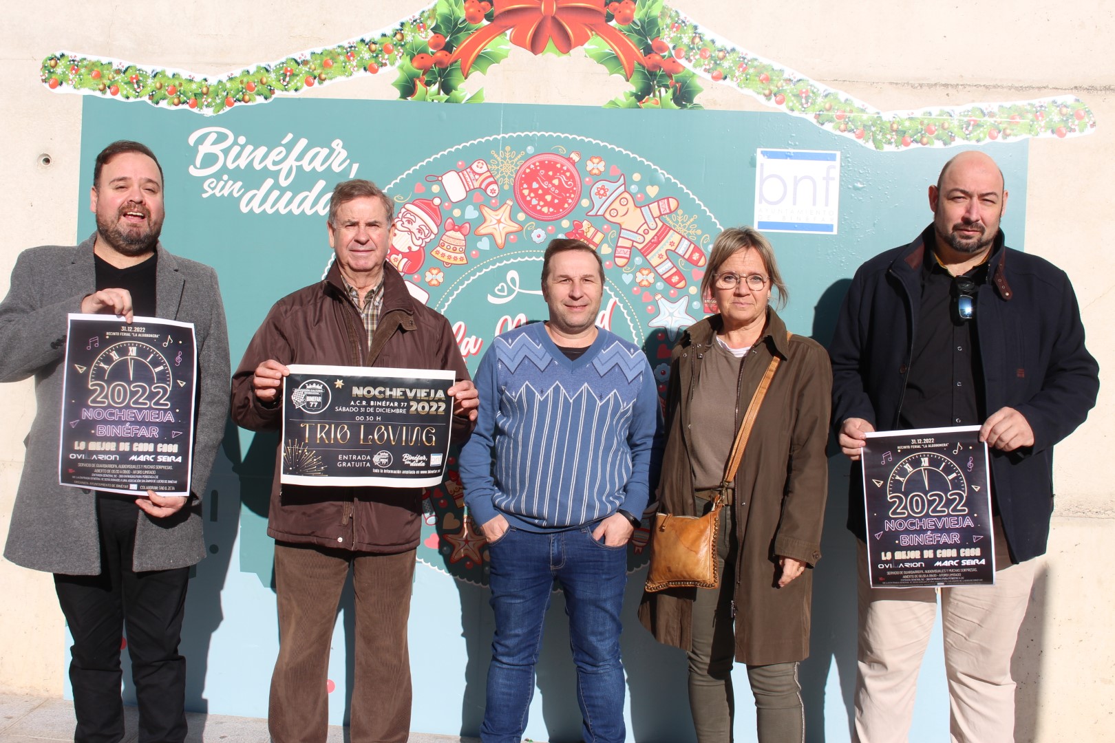 Nochevieja solidaria en Binéfar, con parte de la entrada para la AECC