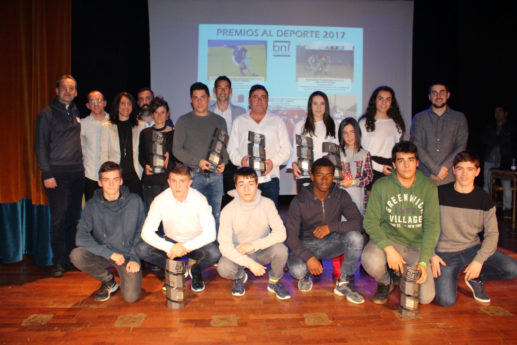 Binéfar homenajeó a sus deportistas más destacados durante 2017 en los Premios al Deporte