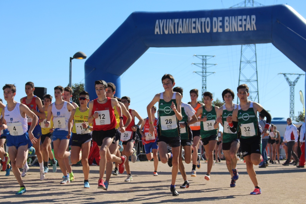 Pol Oriach y Noemí García vencen en categoría sub 18 del Campeonato de Aragón celebrado dentro del XLIII Cross de San Quílez de Binéfar