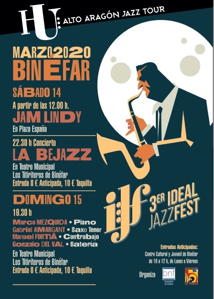 Marco Mezquida, en formación de cuarteto, y La Bejazz encabezan el cartel del III Ideal Jazz Festival de Binéfar