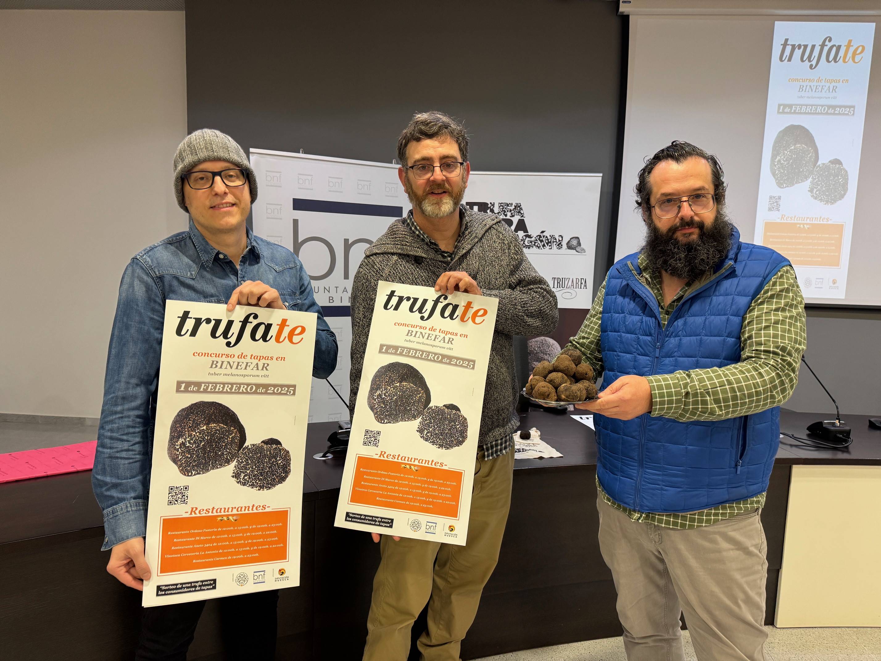 Cinco restaurantes de Binéfar competirán por elaborar la mejor tapa de trufa negra en el regreso de Trúfate