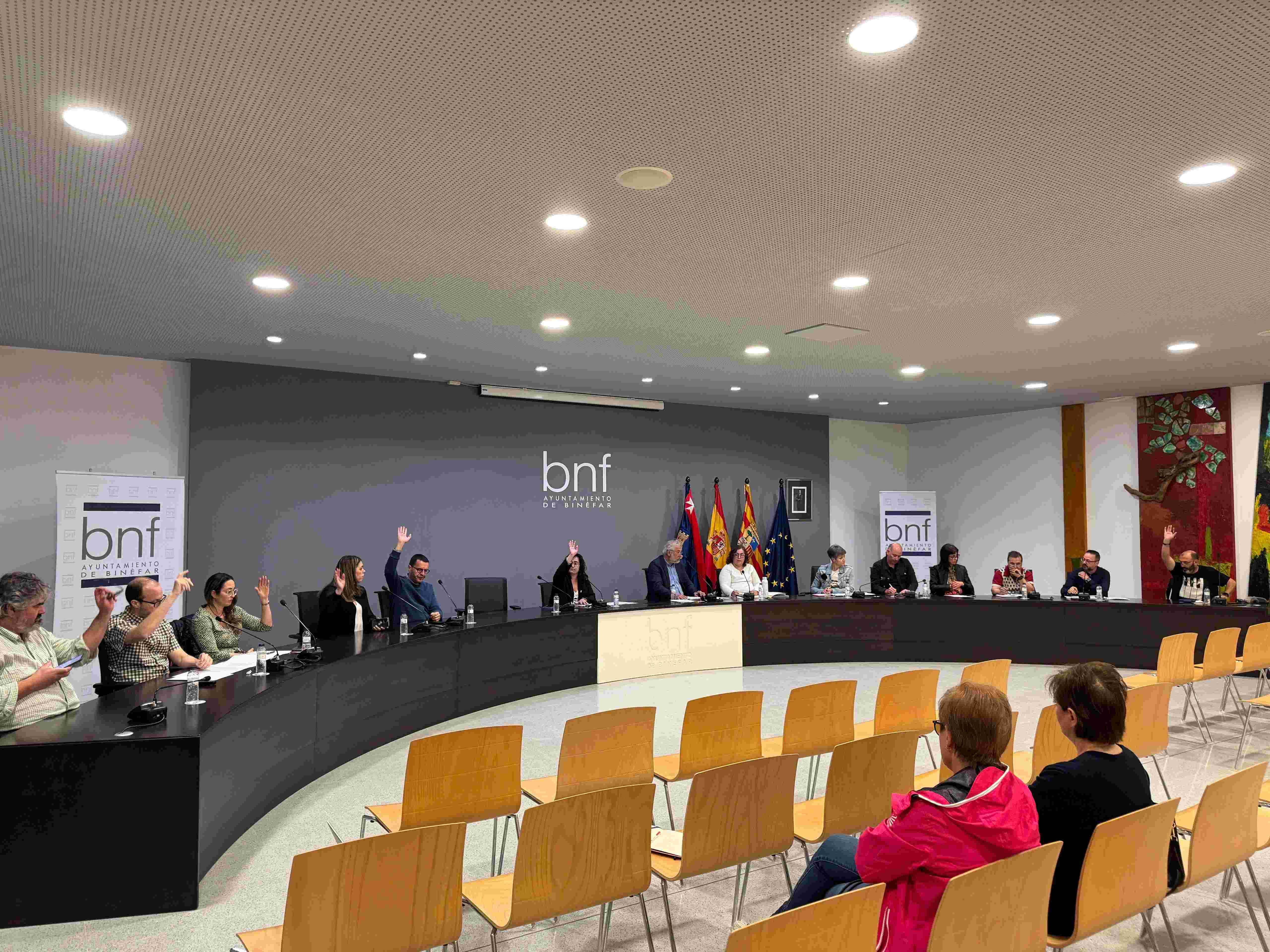 El Ayuntamiento de Binéfar acometerá mejoras en infraestructuras tras aprobar hoy en pleno modificaciones de crédito por 524.515,21 euros