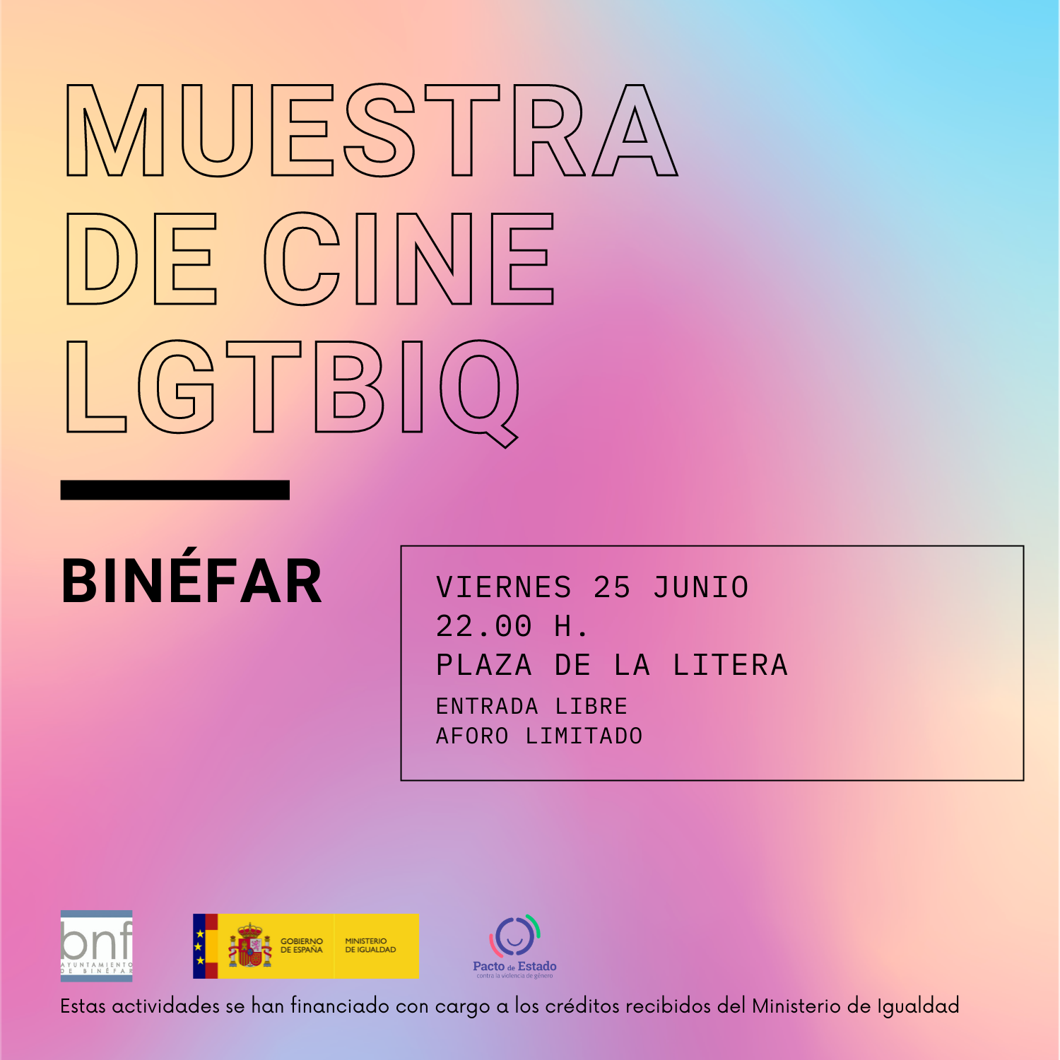 Muestra de cine en Binéfar para celebrar el Día del Orgullo LGTBIQ 2021