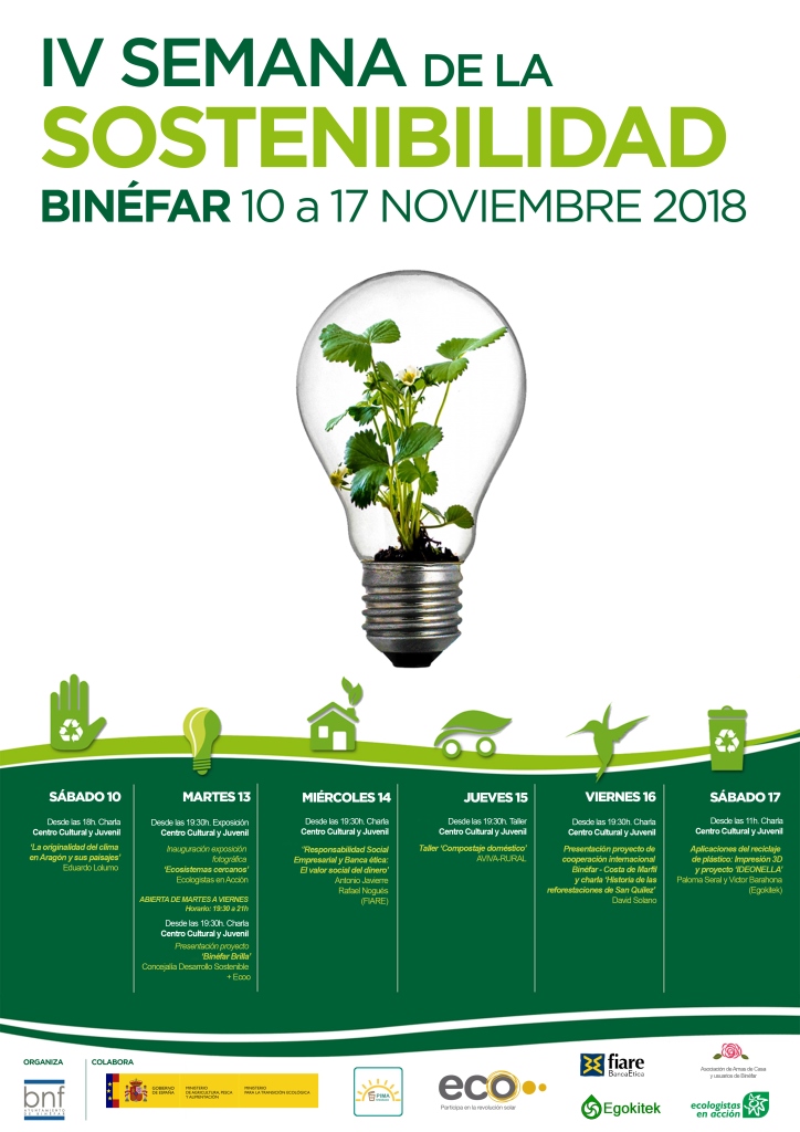 Binéfar apuesta por el futuro en la IV Semana de la Sostenibilidad