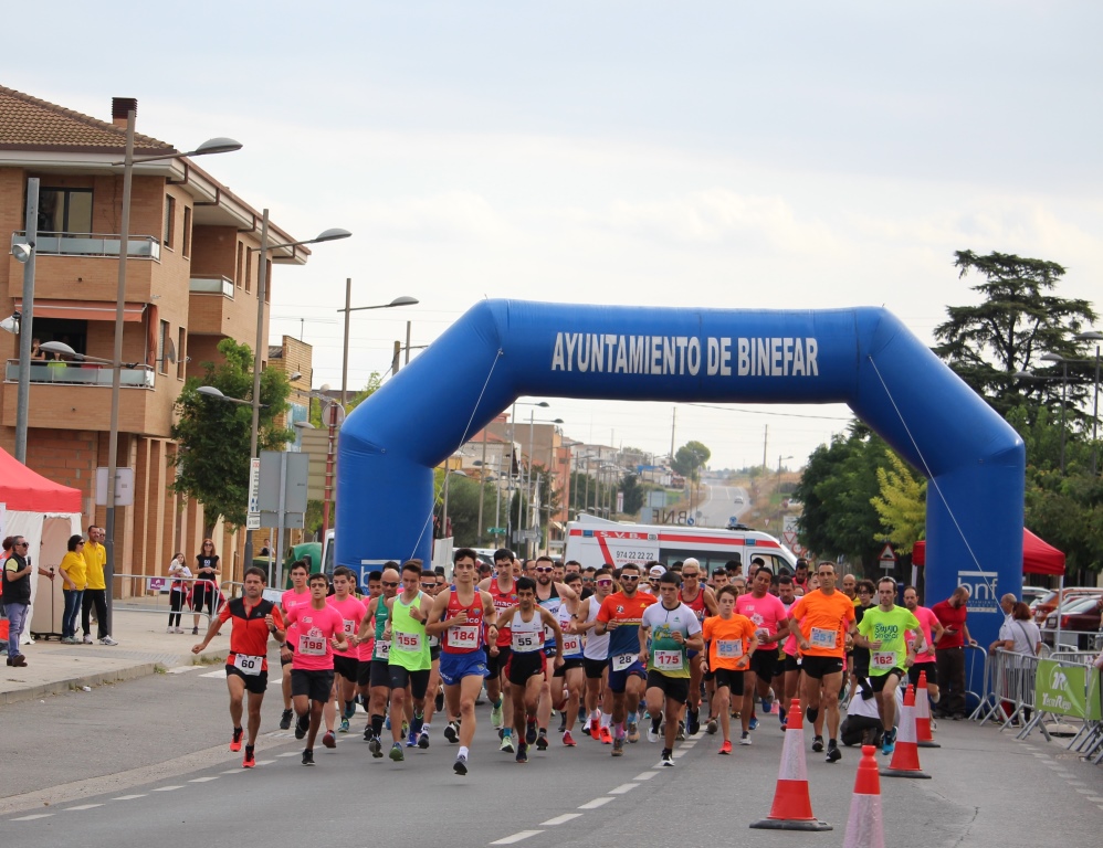 Pol Oriach gana la carrera 5 km de Binéfar con una gran marca, mientras que Pedro Mayoral y Nuria Sierra han sido los vencedores de la carrera 10 km de Binéfar