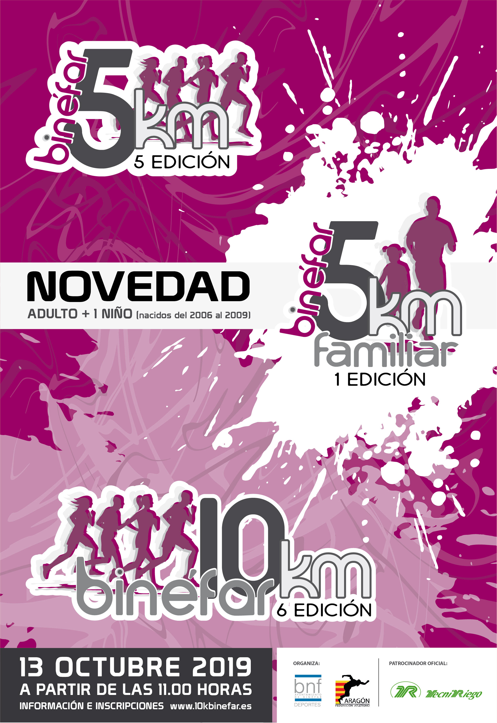 Las carreras 10 y 5 km de Binéfar abren la inscripción para participar en este evento deportivo que se celebrará el 13 de octubre