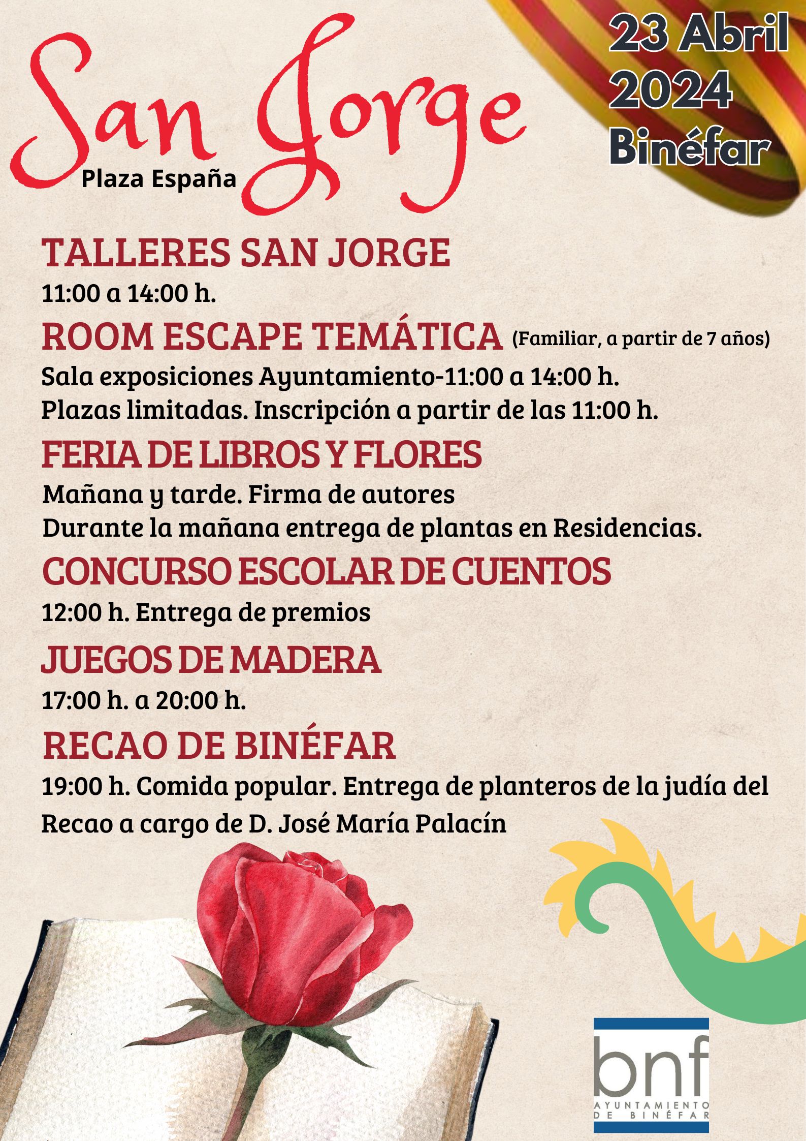 La Plaza España se llenará de libros y flores para celebrar el Día de Aragón