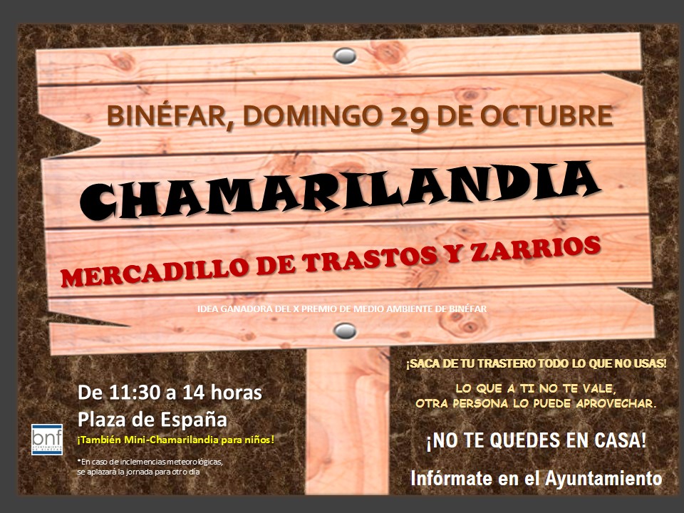 Abierto el plazo para inscribirse en Chamarilandia, el mercadillo de objetos usados que se celebrará en Binéfar