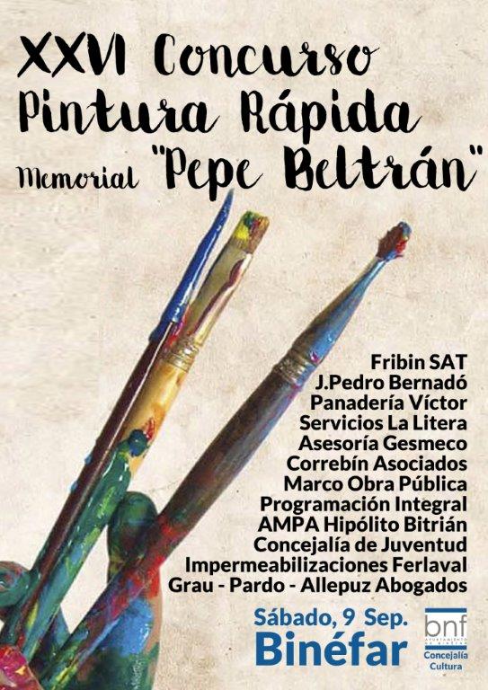 Bases del Concurso de Pintura Rápida 'Memorial Pepe Beltrán'