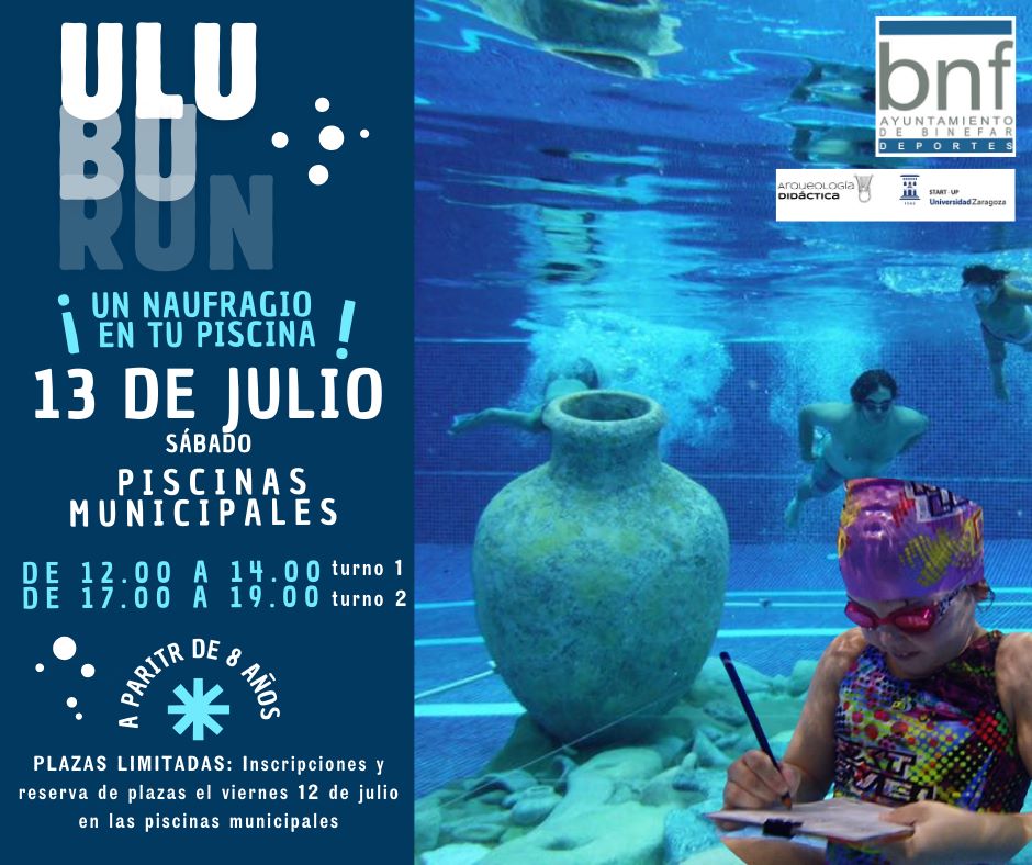 En busca del tesoro de la Edad del Bronce hundido en la piscina municipal de Binéfar