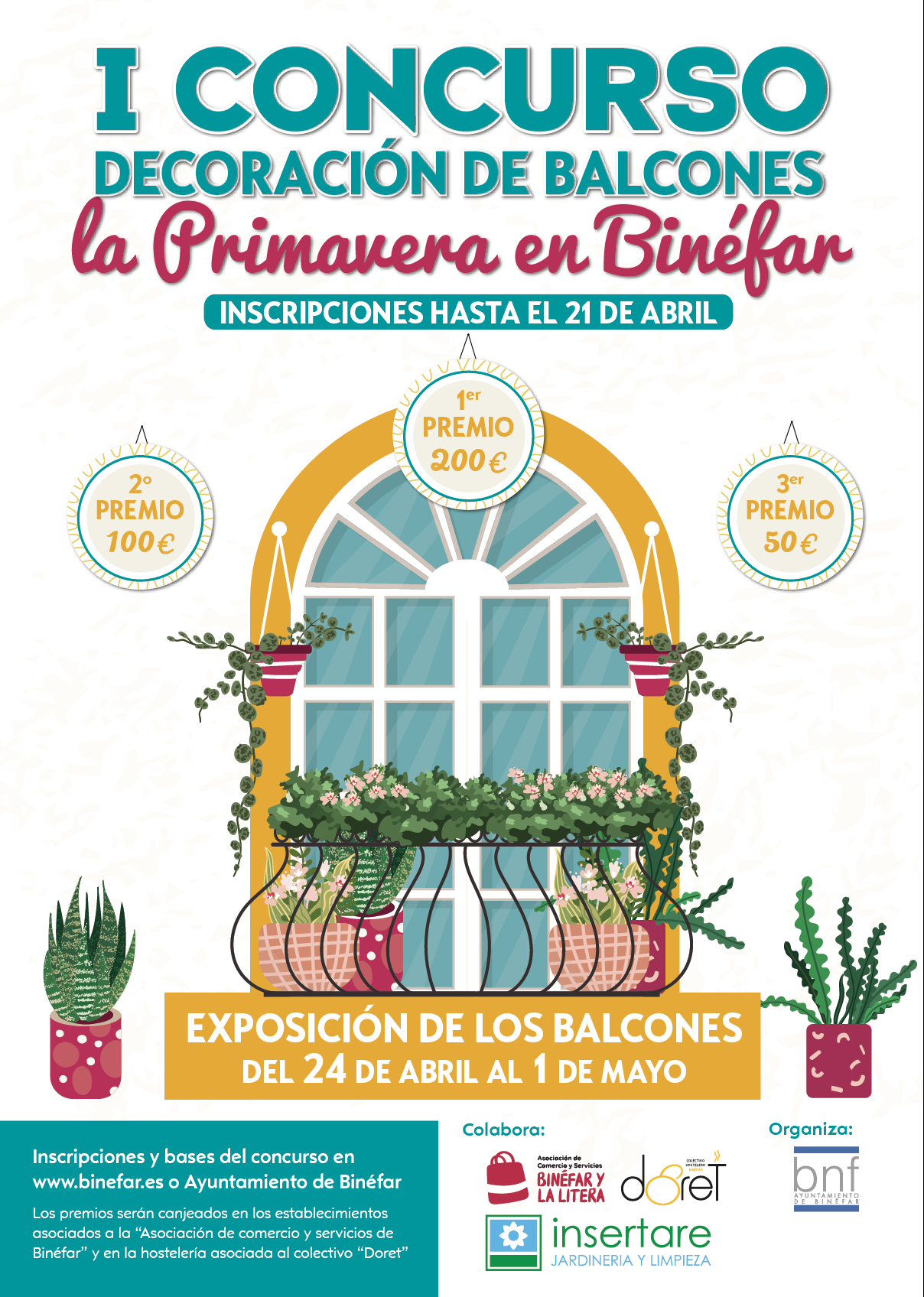 CONCURSO DECORACIÓN DE BALCONES. LA PRIMAVERA EN BINÉFAR