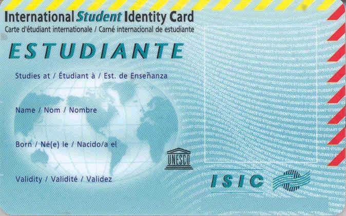 Carné internacional de estudiante ISIC